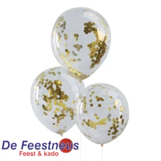 original-pack-of-five-gold-confetti-filled-clear-party-balloons
