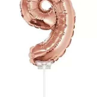 folie-ballon-9-rose-goud-40cm-met-stokje-5498-nl-G