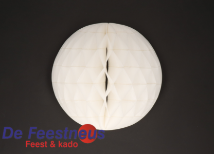 Honeycomb-pompom-30cm-rond-wit1