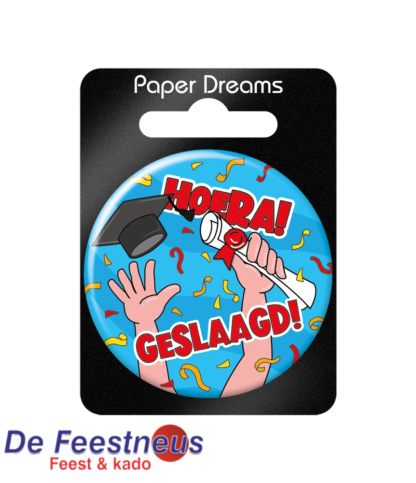 button-klein-school-geslaagd-cartoon-verpakking