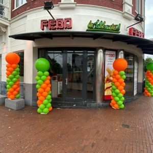 Ballonpilaar groen/oranje